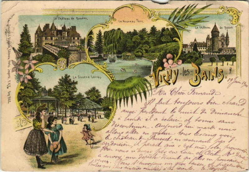 Carte postale ancienne Vichy - Litho à Vichy