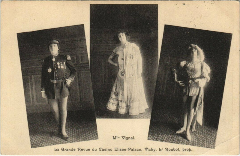 Carte postale ancienne Grande Revue du Casino Vichy - Mlle Vignal à Vichy