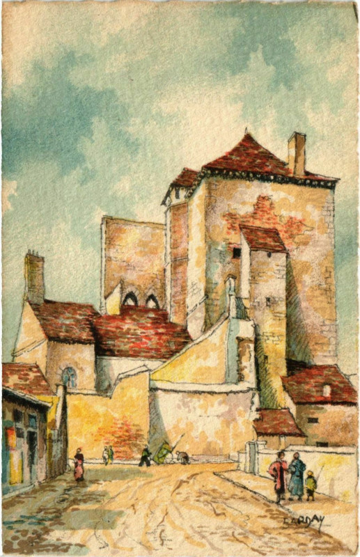 Carte postale ancienne Moulins La Malcoiffée à Moulins