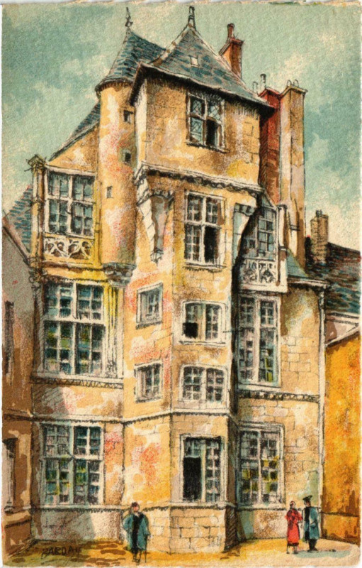 Carte postale ancienne Moulins Maison du Doyenné à Moulins