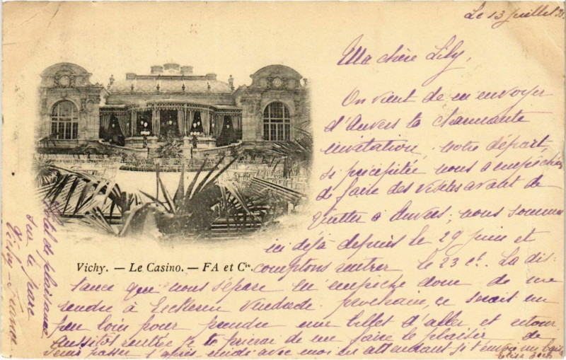 Carte postale ancienne Vichy le Casino à Vichy