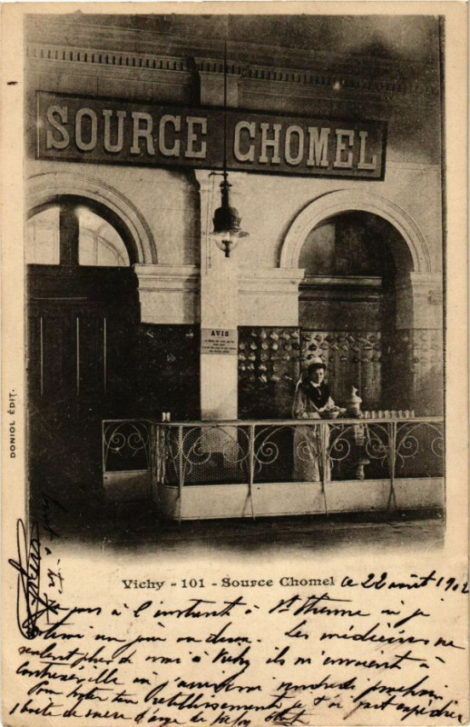 Carte postale ancienne Vichy Source Chomel à Vichy