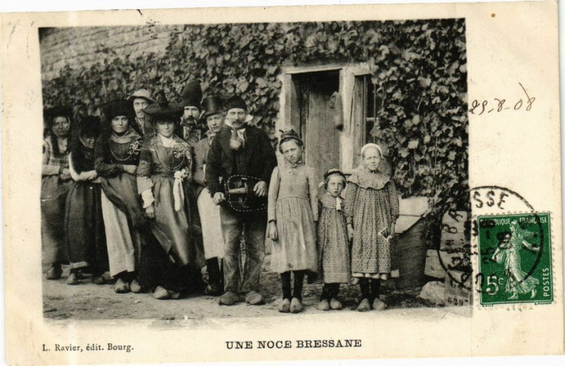 Carte postale ancienne Une Noce Bressane