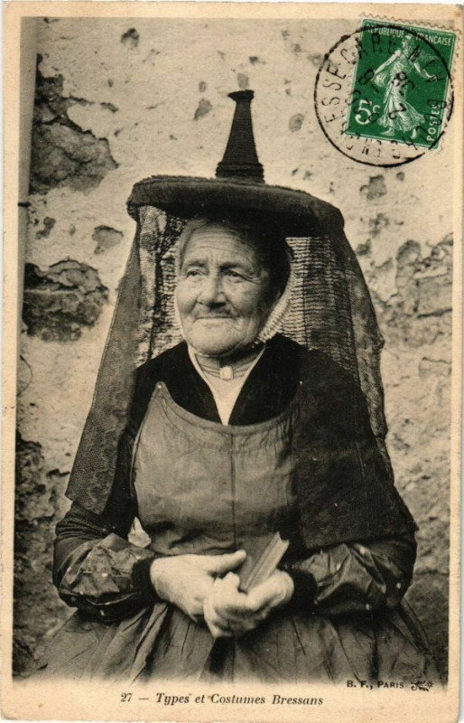 Carte postale ancienne Types et Costumes Bressans