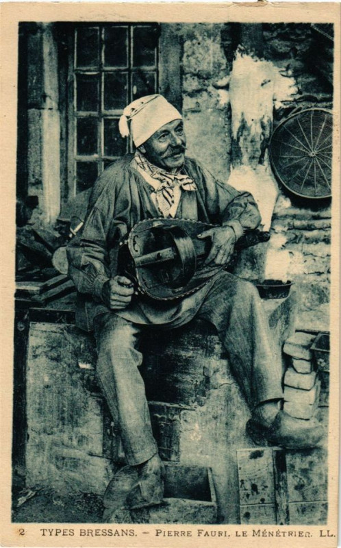 Carte postale ancienne Types Bressans-Pierre Fauri-Le Ménétrier
