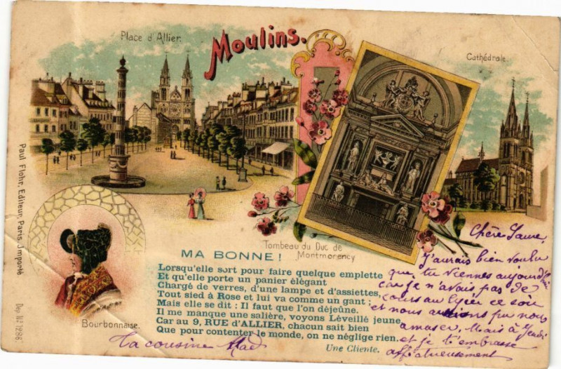 Carte postale ancienne Moulins à Moulins
