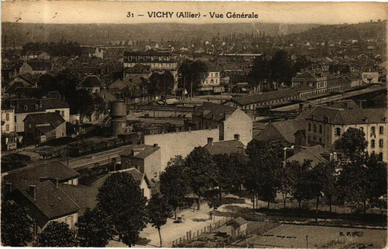 Carte postale ancienne Vichy Vue générale à Vichy