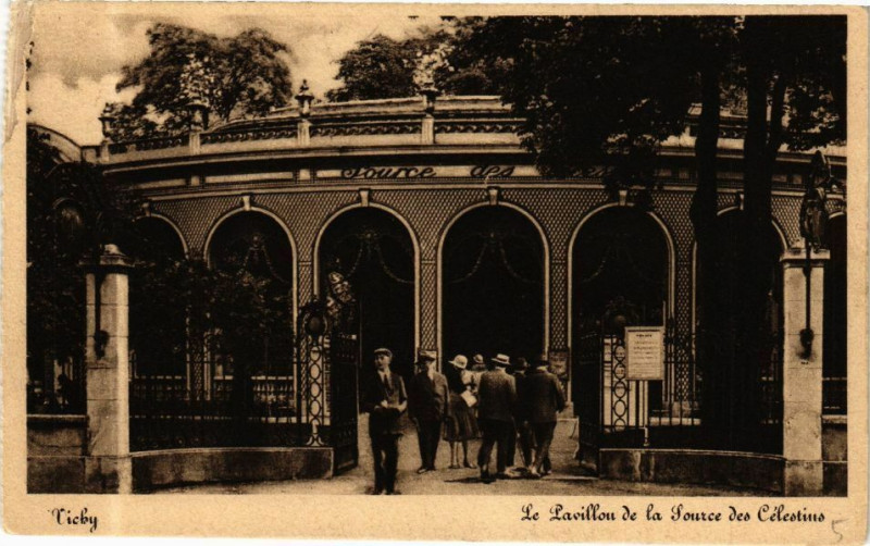 Carte postale ancienne Vichy Le Pavillon de la Source des Célestins à Vichy