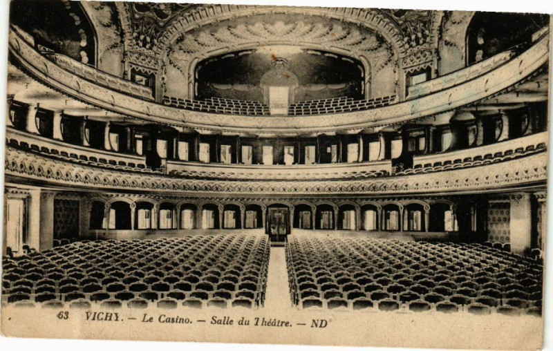 Carte postale ancienne Vichy Le Casino-Salle du Théatre à Vichy