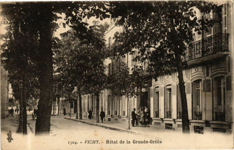 Carte postale ancienne Vichy Hotel de la Grande-Grille à Vichy