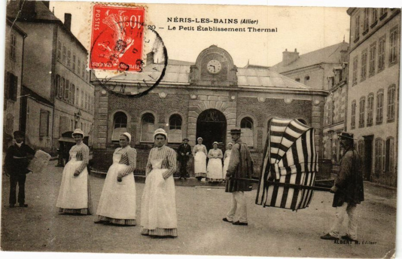 Carte postale ancienne Neris-les-Bains - Le Petit Etablissement Thermal à Néris-les-Bains