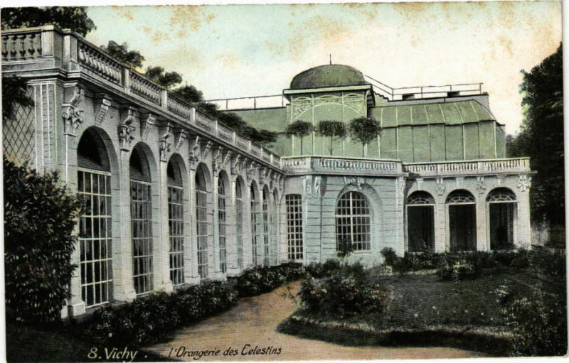 Carte postale ancienne Ed. Aqua 8 Vichy L'Orangerie des Celestins0 à Vichy