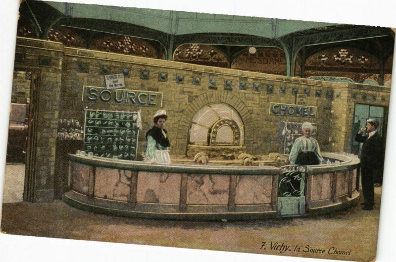 Carte postale ancienne Ed. Aqua 7 Vichy La Source Chomel à Vichy