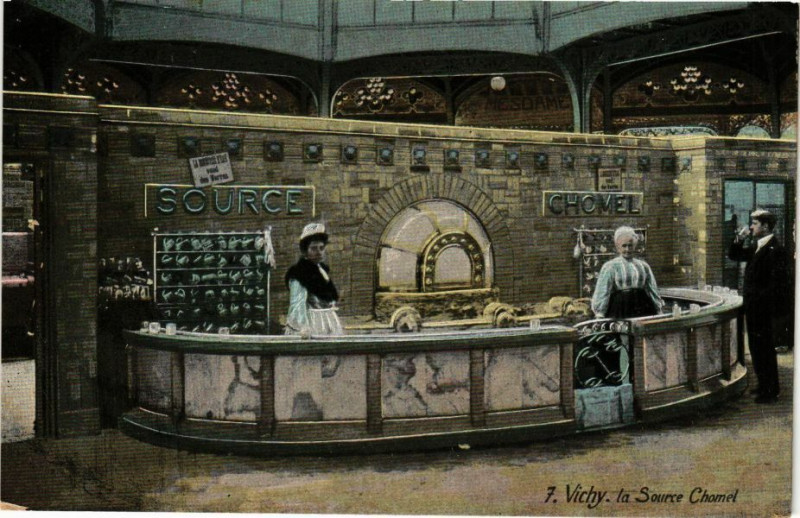 Carte postale ancienne Ed. Aqua 7 Vichy La Source Chomel à Vichy