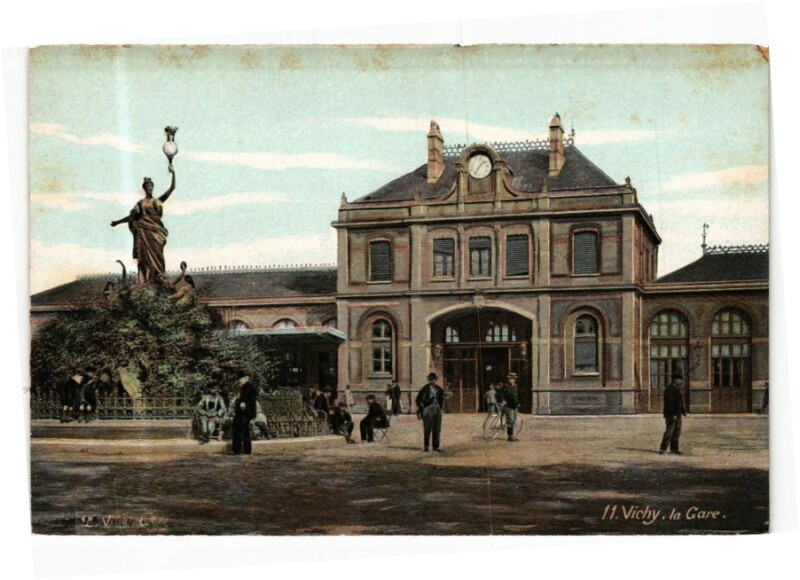Carte postale ancienne Ed. Aqua 11 Vichy La Gare à Vichy