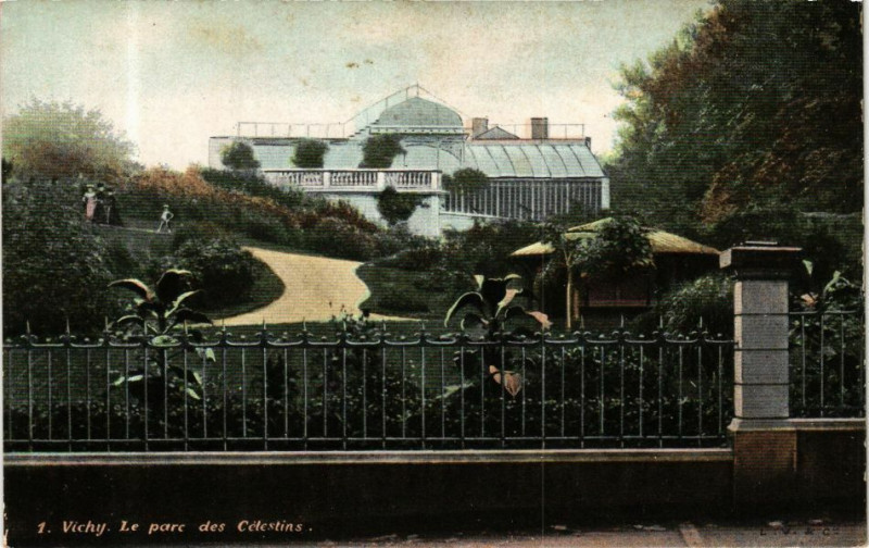 Carte postale ancienne Ed. Aqua 1 Vichy Le Parc des Célestins à Vichy
