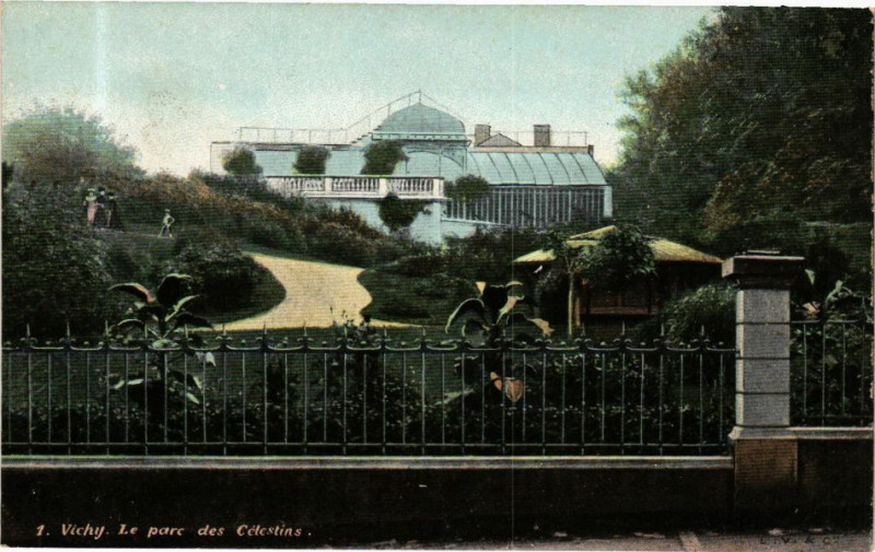 Carte postale ancienne Ed. Aqua 1 Vichy Le Parc des Célestins à Vichy