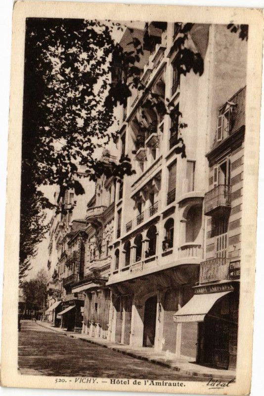 Carte postale ancienne Vichy Hotel de l'Amiraute à Vichy