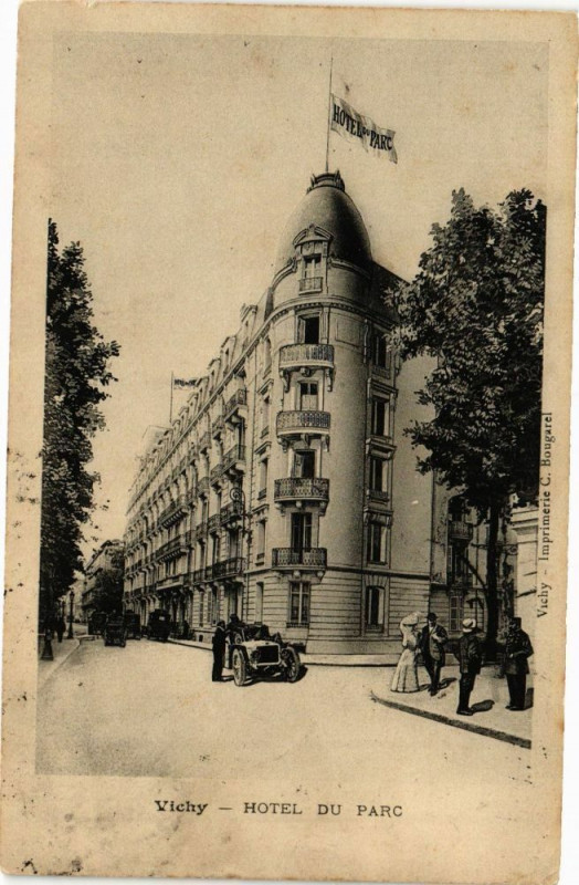 Carte postale ancienne Vichy Hotel du Parc à Vichy