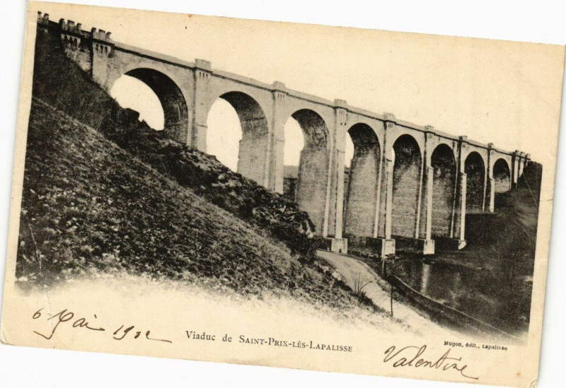 Carte postale ancienne Viaduc de Saint-Prix-lés Lapalisse à Lapalisse
