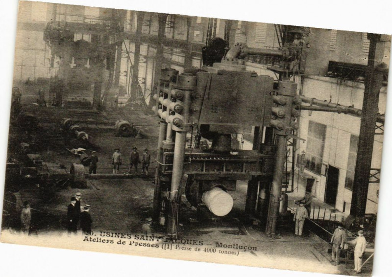 Carte postale ancienne Usines Saint-Jacques-Montlucon - Ateliers de Presses à Montluçon