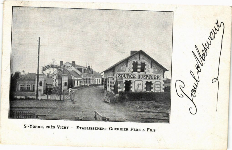 Carte postale ancienne St-Yorre prés Vichy Etablissement Guerrier Pére&Fils à Vichy