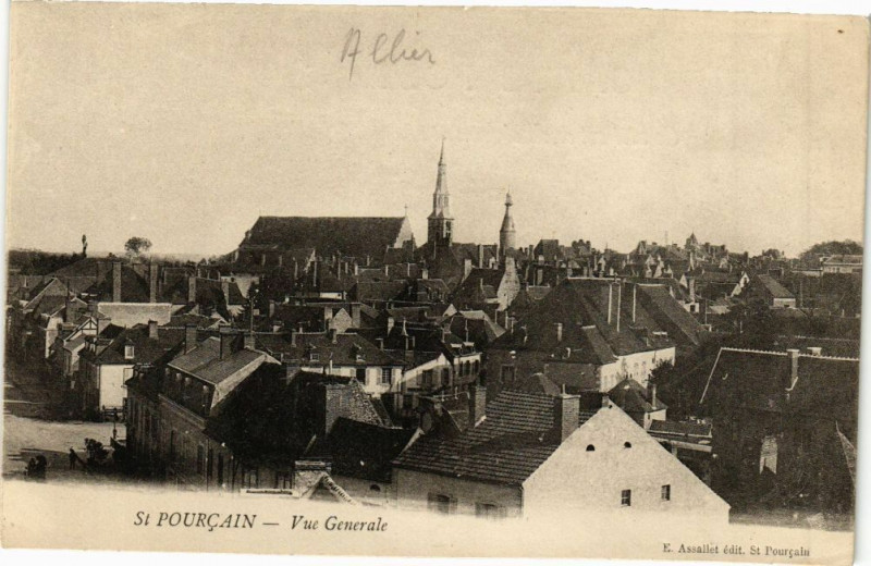 Carte postale ancienne Saint-Pourcain - Vue Générale