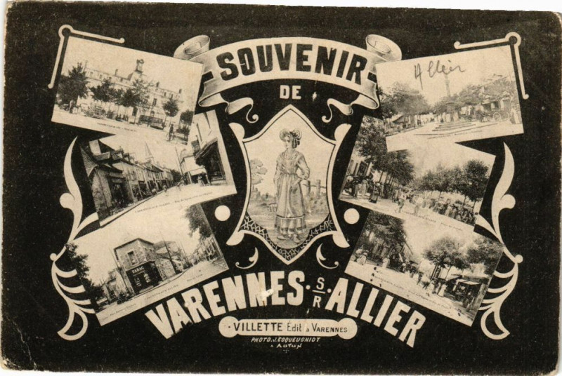 Carte postale ancienne Souvenir de Varennes-sur-Allier à Varennes-sur-Allier