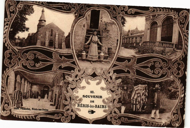 Carte postale ancienne Souvenir de Neris-les-Bains à Néris-les-Bains