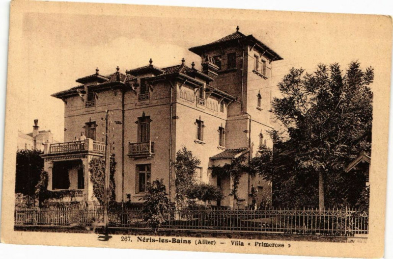 Carte postale ancienne Neris-les-Bains - Villa Primerose à Néris-les-Bains