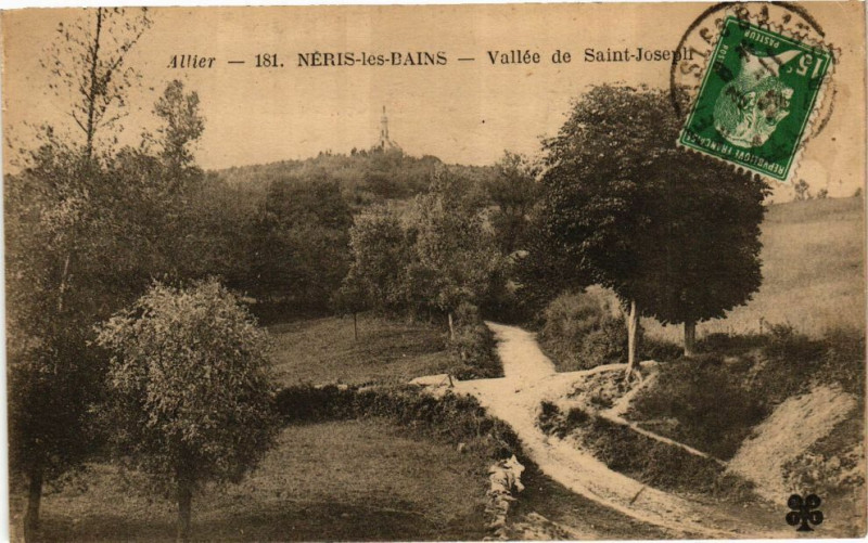 Carte postale ancienne Neris-les-Bains - Vallée de Saint-Joseph à Néris-les-Bains