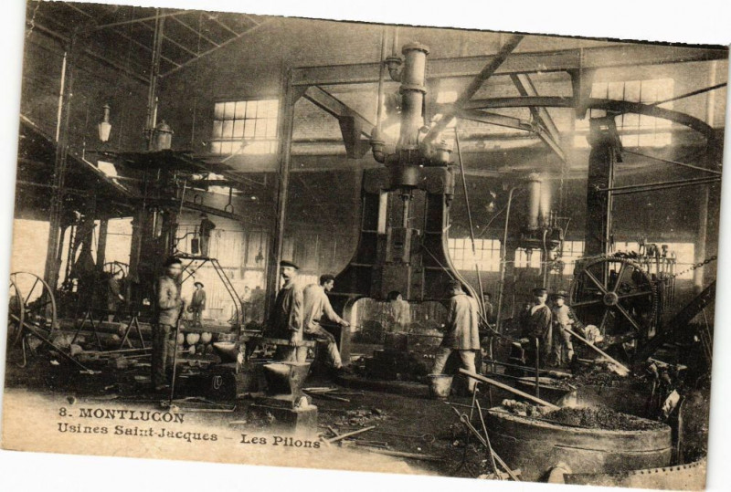 Carte postale ancienne Montlucon - Usines Saint-Jacques-Les Pilons à Montluçon