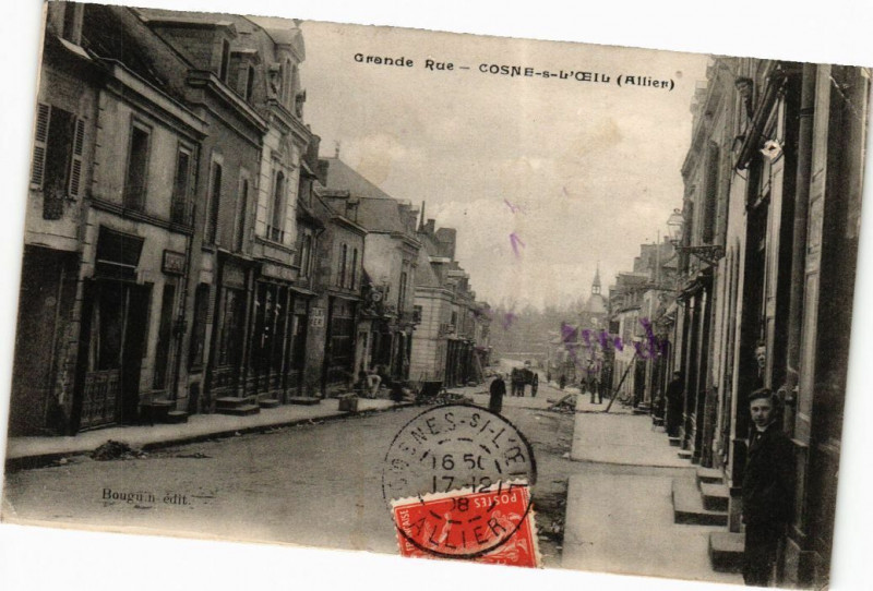 Carte postale ancienne Grande Rue-Cosne-sur-L'Oeil