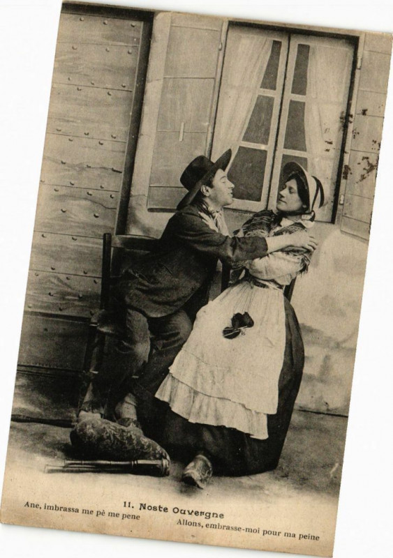 Carte postale ancienne Noste Ouvergne ...Ane ..Alfons