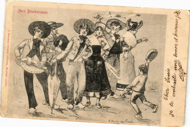 Carte postale ancienne Noce Bourbonnaise