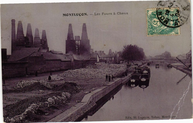 Carte postale ancienne Montlucon - Les Fours a Chaux à Montluçon