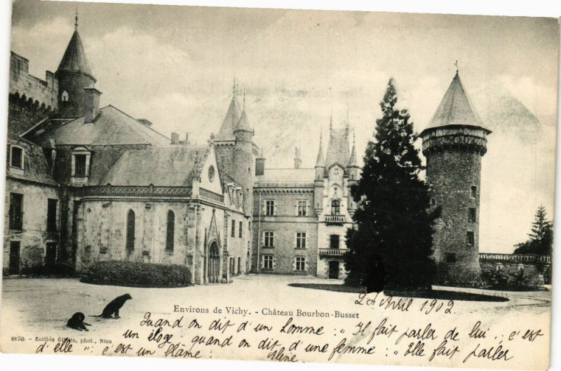 Carte postale ancienne Environs de Vichy - Chateau Bourbon-Busset à Vichy