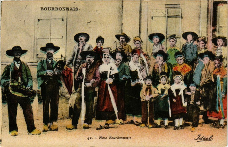 Carte postale ancienne Bourbonnais - Noce Bourbonnaise