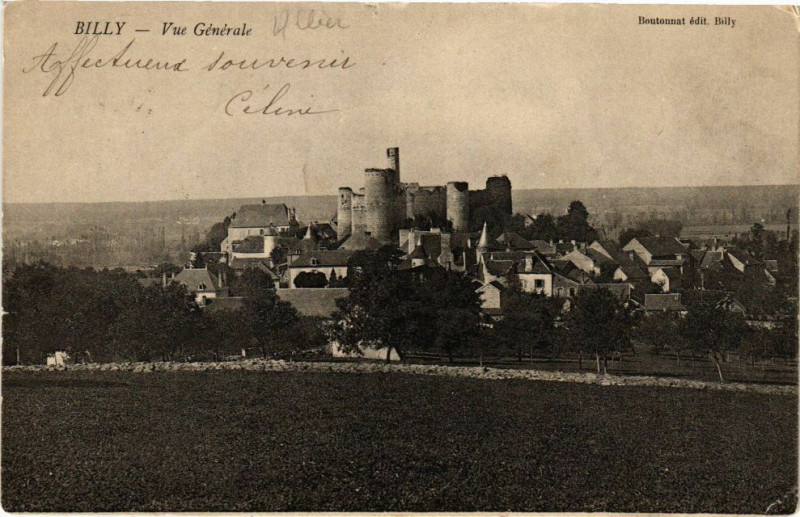 Carte postale ancienne Billy - Vue Générale à Billy
