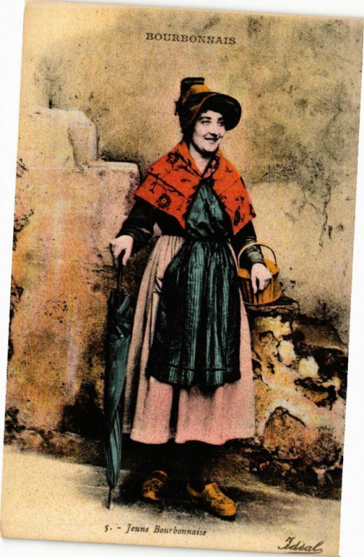 Carte postale ancienne Bourbonnais - Jeune Bourbonnaise