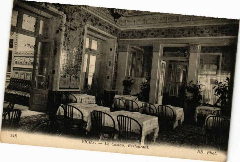 Carte postale ancienne Vichy - Le Casino Restaurant à Vichy