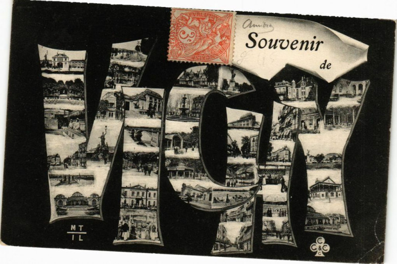Carte postale ancienne Souvenir de Vichy à Vichy