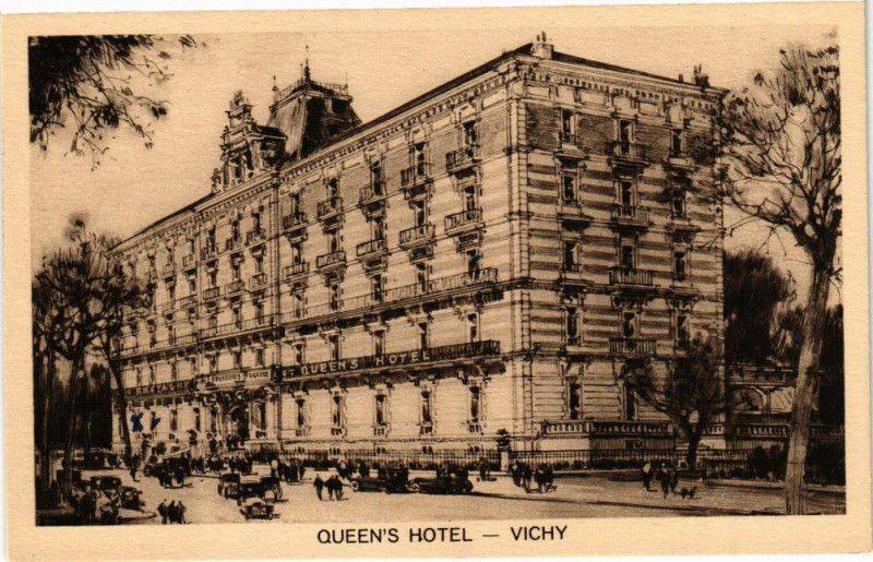 Carte postale ancienne Queen's Hotel - Vichy à Vichy
