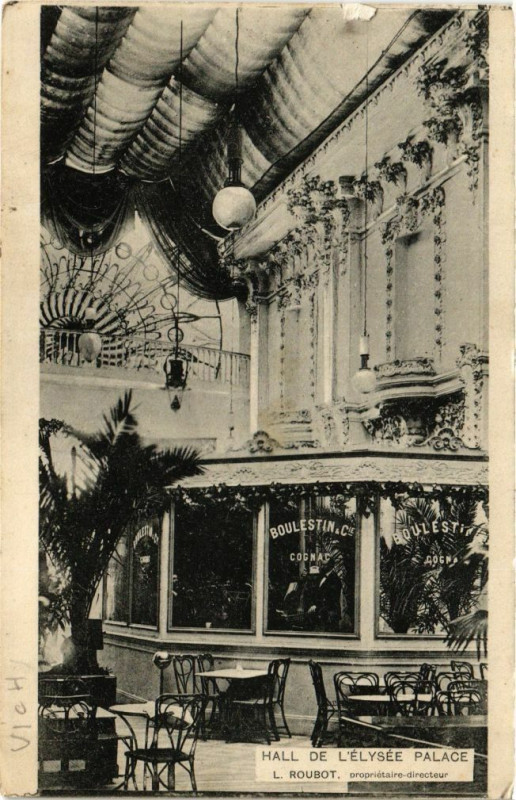 Carte postale ancienne Hall de L'Elysée Palace