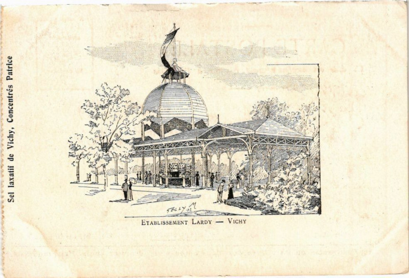 Carte postale ancienne Etablissement Lardy - Vichy à Vichy