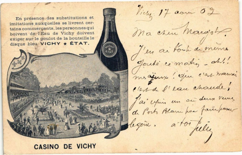 Carte postale ancienne Casino de Vichy à Vichy