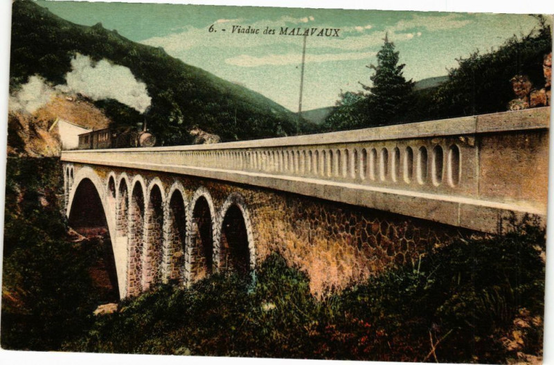 Carte postale ancienne Viaduc des Malavaux à Vaux