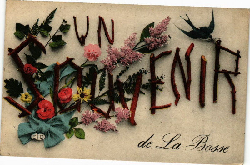 Carte postale ancienne Un Souvenir de La Bosse