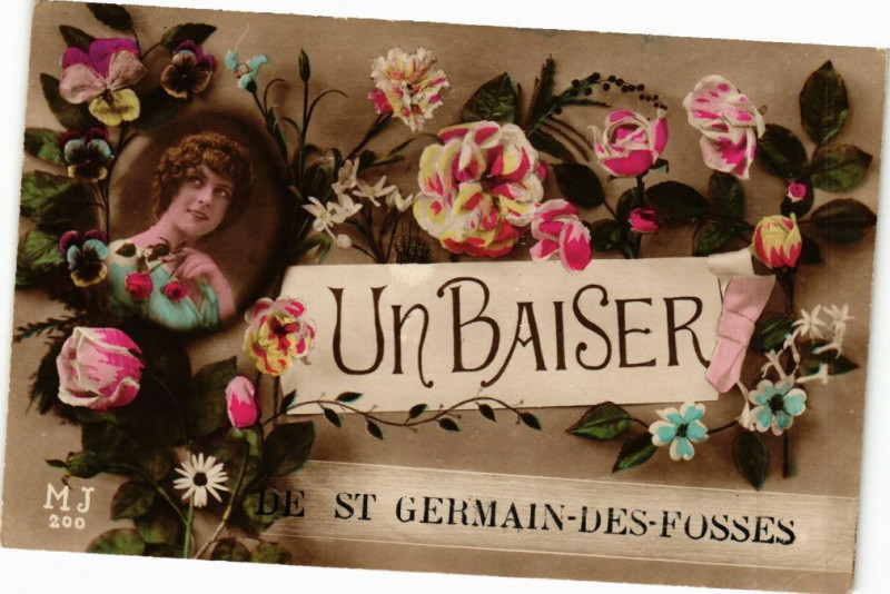 Carte postale ancienne Un Baiser de Saint-Germain des Fossés à Saint-Germain-des-Fossés
