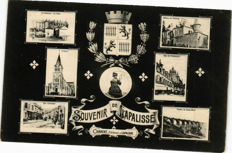 Carte postale ancienne Souvenir de Lapalisse à Lapalisse